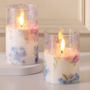 Светодиодная свеча с имитацией пламени Моне Локарно в стакане 10 см (Peha, Нидерланды). Артикул: MB-12000