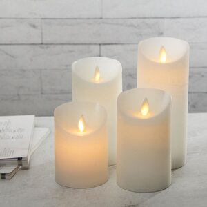 Светодиодная свеча с имитацией пламени 10 см, белая восковая, батарейка Peha фото 2