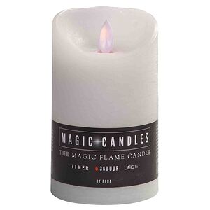 Светодиодная свеча с имитацией пламени 12.5 см, белая восковая, батарейка Peha фото 4