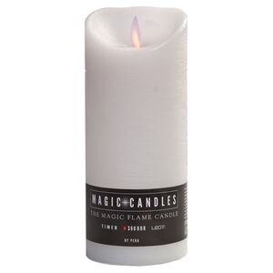 Светодиодная свеча с имитацией пламени 18 см, белая восковая, батарейка Peha фото 4