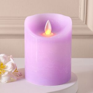 Светодиодная свеча с имитацией пламени 10 см, фиолетовая восковая, батарейка (Peha, Нидерланды). Артикул: MB-20179