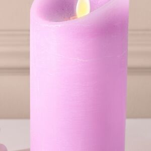 Светодиодная свеча с имитацией пламени 15 см, фиолетовая восковая, батарейка Peha (Пеха) фото 4