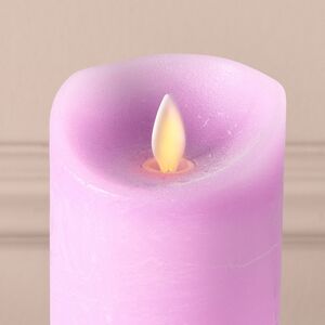 Светодиодная свеча с имитацией пламени 15 см, фиолетовая восковая, батарейка Peha (Пеха) фото 2