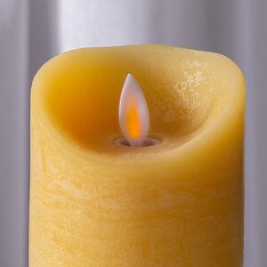 Светодиодная свеча с имитацией пламени 10 см, желтая восковая, батарейка Peha фото 2