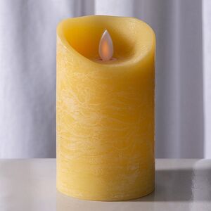Светодиодная свеча с имитацией пламени 12.5 см, желтая восковая, батарейка Peha фото 1
