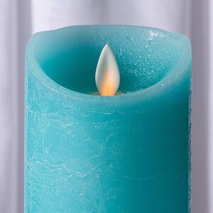 Светодиодная свеча с имитацией пламени Линдис 12.5 см, голубая восковая, батарейка Peha (Пеха) фото 2