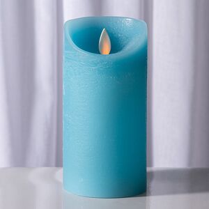 Светодиодная свеча с имитацией пламени Линдис 15 см, голубая, батарейка Peha фото 1