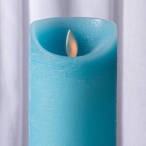 Светодиодная свеча с имитацией пламени Линдис 15 см, голубая, батарейка Peha фото 2
