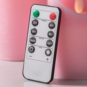 Набор свечей с имитацией пламени Ленорра Шанти 10-15 см, 3 шт, розовые, с пультом управления Peha (Пеха) фото 3