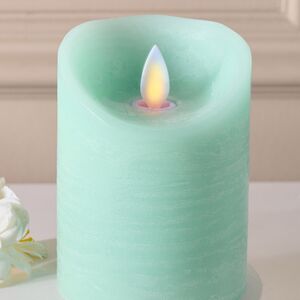 Светодиодная свеча с имитацией пламени 10 см, светло-мятная восковая, батарейка Peha (Пеха) фото 2