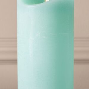 Светодиодная свеча с имитацией пламени 18 см, светло-мятная восковая, батарейка Peha (Пеха) фото 4