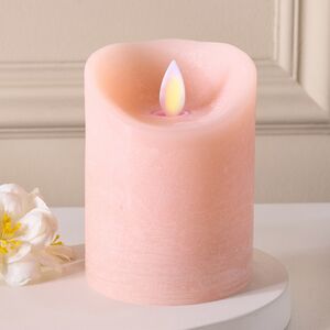 Светодиодная свеча с имитацией пламени 10 см, коралловая восковая, батарейка (Peha, Нидерланды). Артикул: MB-20289