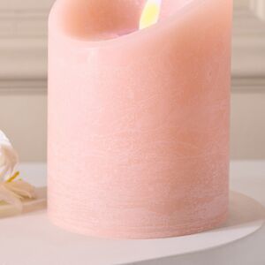 Светодиодная свеча с имитацией пламени 10 см, коралловая восковая, батарейка Peha (Пеха) фото 4