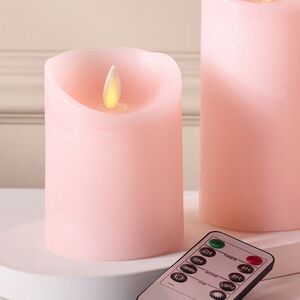 Набор свечей с имитацией пламени Флэйм 12-17 см, 3 шт, с пультом управления, коралловые, восковые Peha (Пеха) фото 6