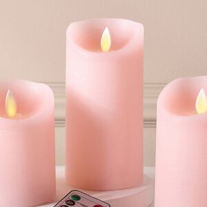 Набор свечей с имитацией пламени Флэйм 12-17 см, 3 шт, с пультом управления, коралловые, восковые Peha (Пеха) фото 7