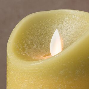 Светодиодная свеча с имитацией пламени 10 см, зеленая восковая, батарейка Peha (Пеха) фото 2