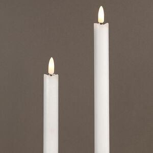 Столовая светодиодная свеча с имитацией пламени Инсендио 26 см 2 шт белая, батарейка Peha (Пеха) фото 2
