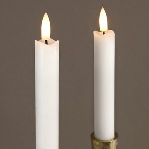Столовая светодиодная свеча с имитацией пламени Инсендио 15 см 2 шт белая, батарейка Peha фото 3