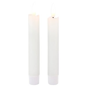 Столовая светодиодная свеча с имитацией пламени Инсендио 15 см 2 шт белая, батарейка Peha фото 5