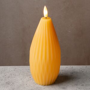 Светодиодная свеча с имитацией пламени Грацио 15 см желтая, на батарейках Peha фото 1
