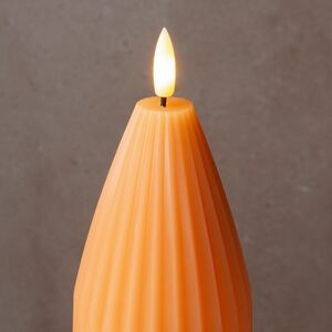 Светодиодная свеча с имитацией пламени Грацио 15 см оранжевая, на батарейках Peha фото 2