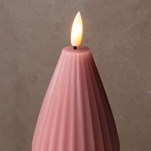 Светодиодная свеча с имитацией пламени Грацио 15 см темно-розовая, на батарейках Peha (Пеха) фото 2