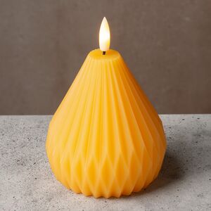 Светодиодная свеча с имитацией пламени Грацио 10 см желтая, на батарейках Peha фото 1