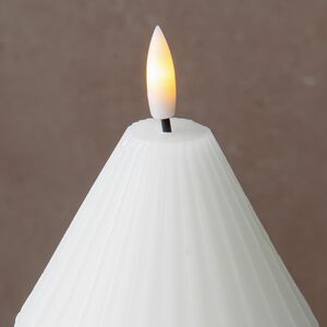 Светодиодная свеча с имитацией пламени Грацио 10 см белая, на батарейках Peha фото 2