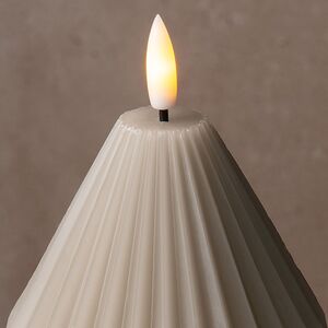 Светодиодная свеча с имитацией пламени Грацио 10 см серая, на батарейках Peha фото 2