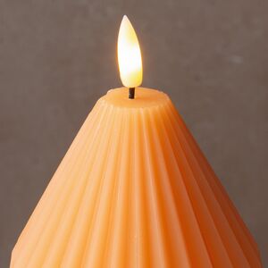 Светодиодная свеча с имитацией пламени Грацио 10 см оранжевая, на батарейках Peha (Пеха) фото 2