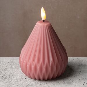Светодиодная свеча с имитацией пламени Грацио 10 см темно-розовая, на батарейках (Peha, Нидерланды). Артикул: MB-41056