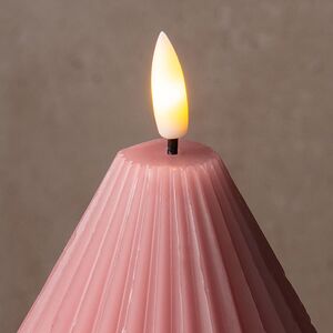 Светодиодная свеча с имитацией пламени Грацио 10 см темно-розовая, на батарейках Peha (Пеха) фото 2