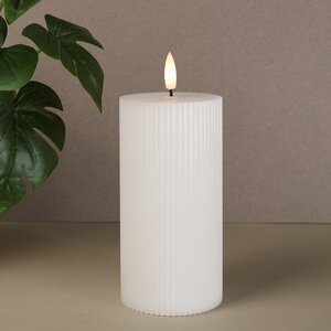 Светодиодная свеча с имитацией пламени Грацио 15 см белая, батарейка (Peha, Нидерланды). Артикул: MB-41125