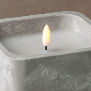 Светодиодная свеча Grey Urban 12*7 см в бетонном подсвечнике, на батарейках Koopman фото 2