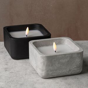 Светодиодная свеча Grey Urban 12*7 см в бетонном подсвечнике, на батарейках Koopman фото 3