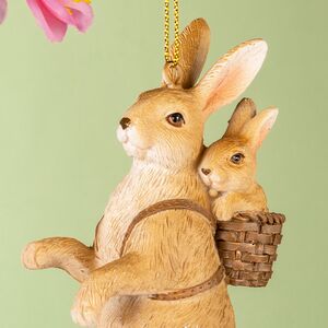 Подвесное украшение Пасхальный Кролик с малышом 9 см Goodwill (Гудвилл) фото 2