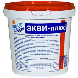 Средство для повышения pH воды в бассейне Экви-плюс в порошке, 0.5 кг (Маркопул Кемиклс, Россия). Артикул: мпк-06