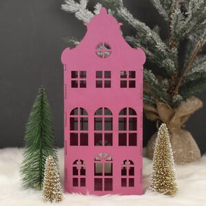 Декоративный домик Амстердам 37 см малиновый (Christmas Apple, Россия). Артикул: НД01-1