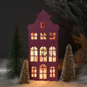Декоративный домик Амстердам 27 см малиновый Christmas Apple фото 4