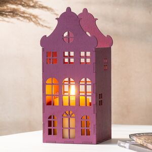 Декоративный домик Амстердам 27 см малиновый Christmas Apple фото 1