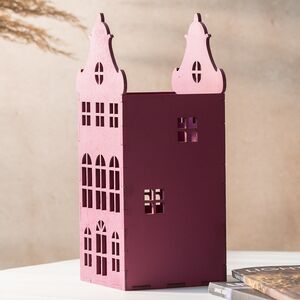 Декоративный домик Амстердам 27 см малиновый Christmas Apple фото 6