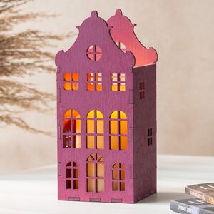 Декоративный домик Амстердам 20 см малиновый (Christmas Apple, Россия). Артикул: НД01-3