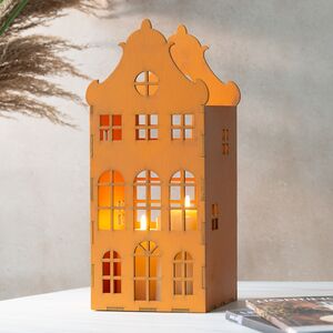 Декоративный домик Амстердам 37 см оранжевый (Christmas Apple, Россия). Артикул: НД03/201141-1