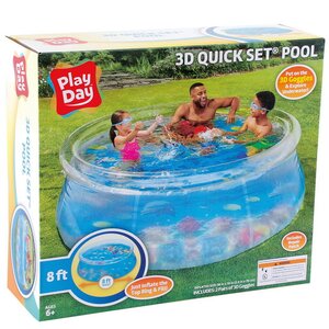 Надувной бассейн Quick Set 244*76 см, с 3D очками Summer Waves фото 3