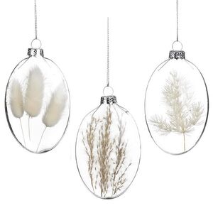 Набор стеклянных елочных игрушек Пианте Сечче 9 см, 3 шт (Goodwill, Бельгия). Артикул: P30763-набор