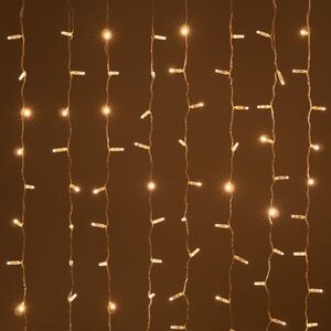 Светодиодный занавес Quality Light Cap 2*3 м, 600 экстра теплых белых LED ламп, прозрачный ПВХ, соединяемый, IP65 BEAUTY LED фото 3