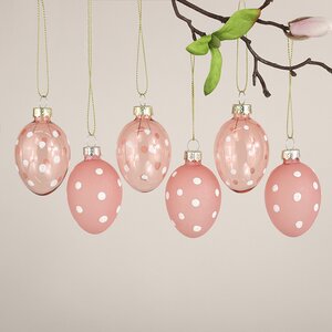 Набор пасхальных украшений Pinky Easter 6 см, 6 шт, стекло Goodwill фото 1