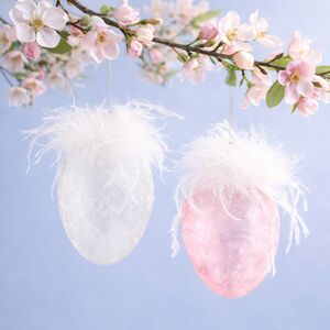 Подвесное украшение Уютная Нежность 12 см, 2 шт, стекло