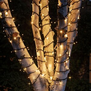 Гирлянды на деревья Клип Лайт Quality Light, теплые белые LED лампы, черный ПВХ, IP44