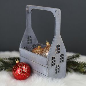 Декоративный ящик с ручкой Домик Алсмер 30*18 см (Christmas Apple, Россия). Артикул: ПУ17-2